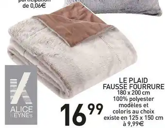 Alice keynes le plaid fausse fourrure