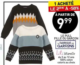 Stokomani Lili marelle le pull fille ou garçon offre