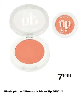 Monoprix Monoprix blush pêche make up bio offre