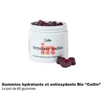 Monoprix Cultiv bon plan sur les gummies hydratants et antioxydants bio offre