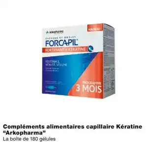 Arkopharma bon plan sur des compléments alimentaires capillaire kératine “arkopharma”
