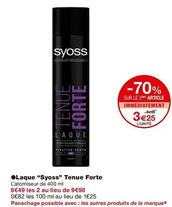Syoss laque tenue forte