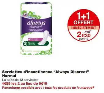 Always serviettes d’incontinence normal