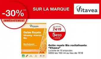 Vitavea gelée royale bio revitalisante