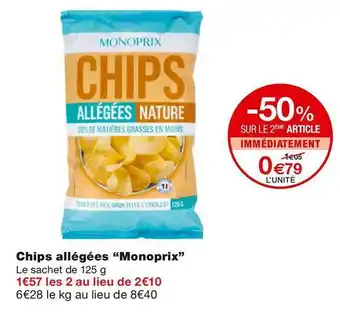 Monoprix Monoprix chips allégées offre