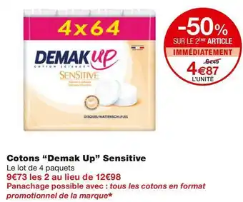 Monoprix Demak up cotons sensitive offre