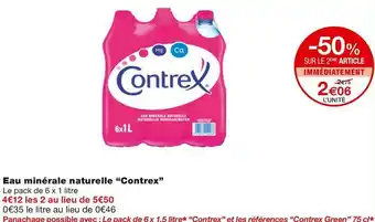 Monoprix Contrex eau minérale naturelle offre