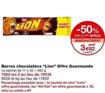Monoprix Nestlé barres chocolatées offre gourmande offre