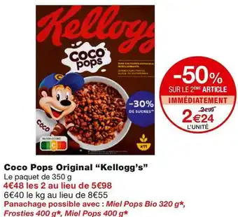 Monoprix Kellogg’s coco pops original offre
