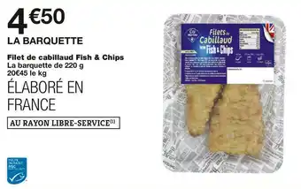 Monoprix Filet de cabillaud fish & chips offre