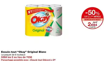 Monoprix Okay essuie-tout original blanc offre