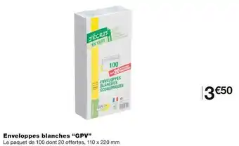 Monoprix Gpv enveloppes blanches offre