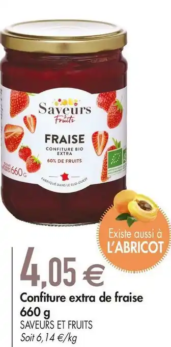 Saveurs et fruits confiture extra de fraise