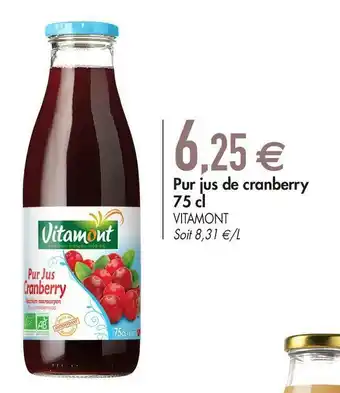 Vitamont pur jus de cranberry