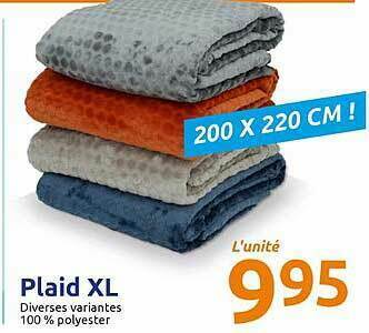 Action Plaid Xl offre