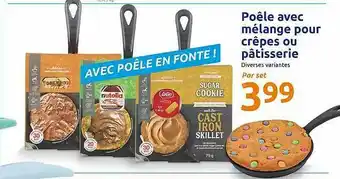 Action Poêle Avec Mélange Pour Crêpes Ou Pâtisserie offre