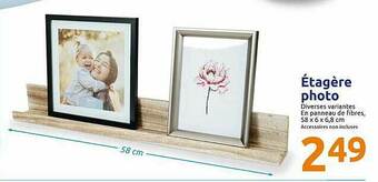 Action étagère Photo offre