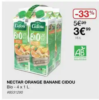 Nectar Orange Banane Cidou