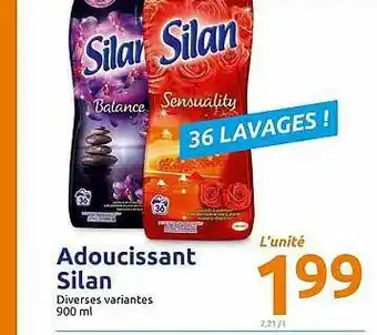 Action Adoucissant Silan offre