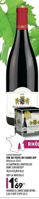 ALDI Lucien Parviller Vin De Pays Du Gard Igp Millésime 2020 offre