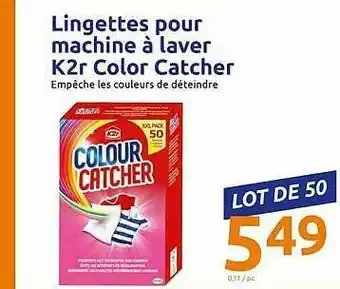 Action Lingettes Pour Machine à Laver K2r Color Catcher offre