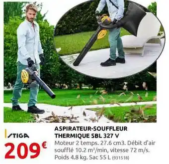 Rural Master Aspirateur-souffleur Thermique Sbl 327 V Stiga offre