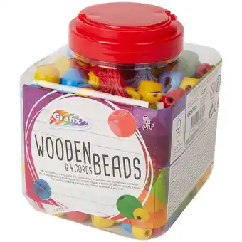 Action Seau avec perles en bois Grafix offre