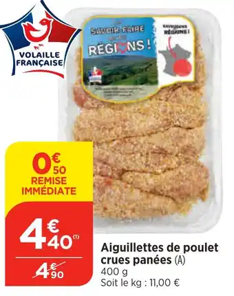 Bi1 Aiguillettes de poulet crues panées (A) offre