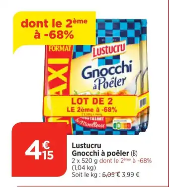 Bi1 Lustucru Gnocchi à poêler (B) offre