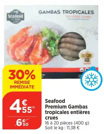 Seafood Premium Gambas tropicales entiĂšres crues