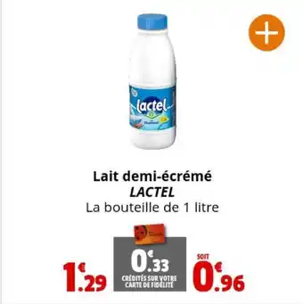 Coccinelle Supermarché Lait demi-écrémé LACTEL offre