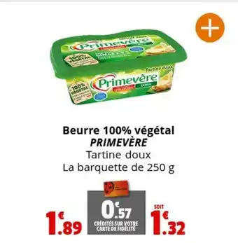 Coccinelle Supermarché Beurre 100% végétal PRIMEVÈRE Tartine doux offre