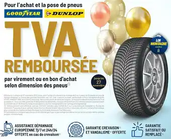 Good year ou dunlop bon plan pour l’achat et la pose de pneus de marques good year ou dunlop