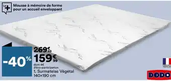 BUT Surmatelas Végétal offre