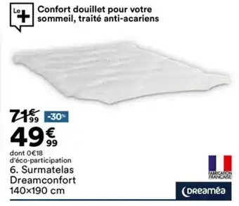 BUT Surmatelas Dreamconfort offre