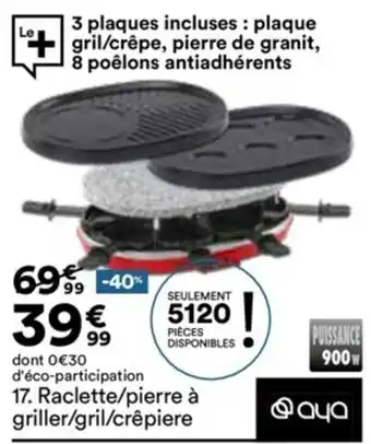 BUT Raclette/Pierre à Griller/Gril/Crêpière offre