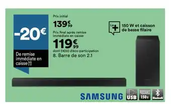 BUT Barre De Son 2.1 offre