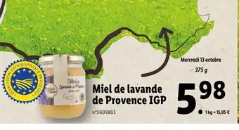 Lidl Miel De Lavande De Provence IGP offre