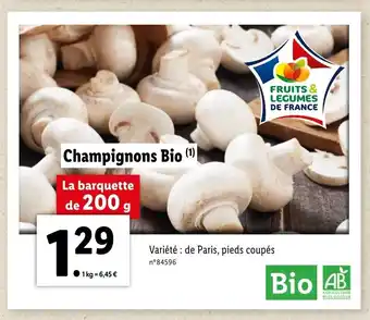 Lidl Champignons Bio offre