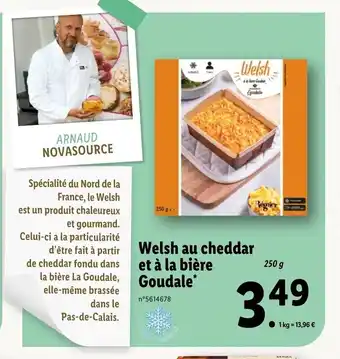 Lidl Welsh Au Cheddar Et a La Biére Goudale offre