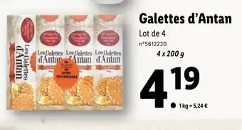 Lidl Galettes D'Antan offre