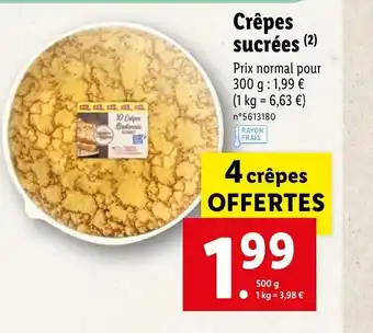 Lidl Crépes Sucrées offre