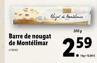 Lidl Barre De Nougat De Montélimar offre