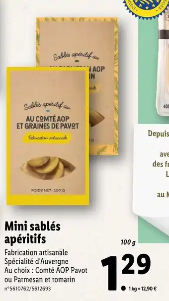 Mini Sablés Apéritifs
