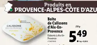 Lidl Boite De Calissons D'Aix-En-Provence offre