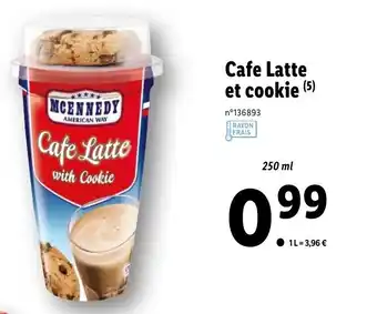 Lidl Cafe Latte Et Cookie offre