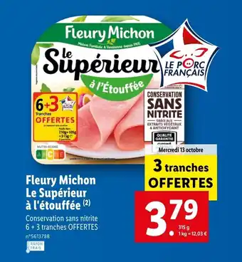Lidl Fleury Michon Le Supérieur A L'étouffée offre