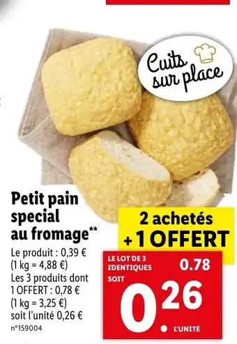 Petit Pain Special Au Fromage