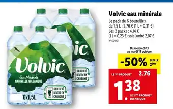 Lidl Volvic Eau Minérale offre