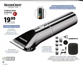 Lidl Tondeuse Barbe Et Cheveux offre